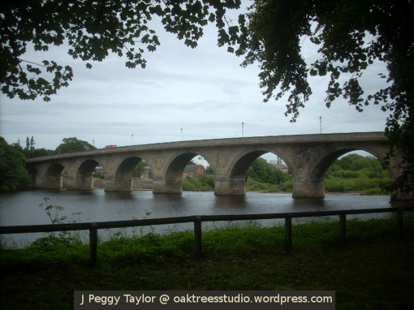 Road bridge over the River Tyne at Hexham, Northumberland